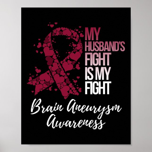 Affiche Le combat de mon mari est mon combat de l'Aneurysm (Devant)