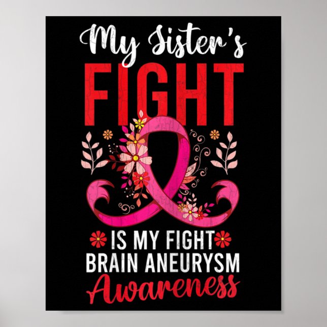 Affiche Le combat de soeur est mon combat Cerveau Aneurysm (Devant)