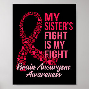 Affiche Le combat de soeur est mon combat Cerveau Aneurysm