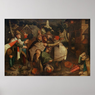 Affiche Le combat des aveugles, 1643