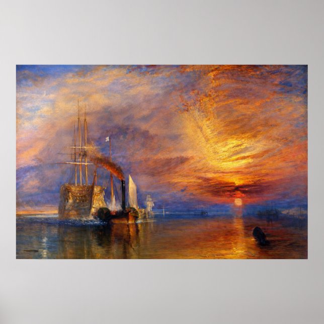 Affiche Le Combat du Temeraire de J.M.W. Turner (Devant)