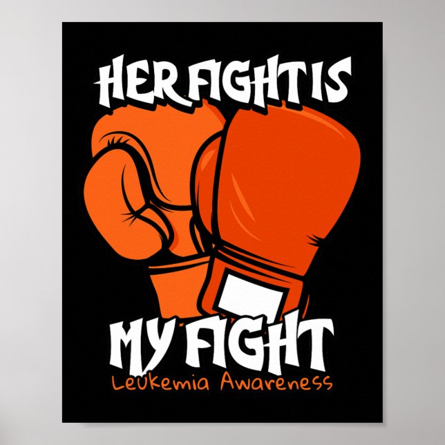 Affiche Le Combat Est Mon Boxe. Prix de la leucémie orange (Devant)