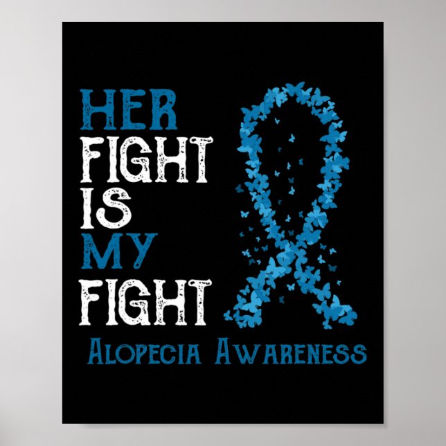Affiche Le combat est mon combat Alopecia sensibilisation (Devant)