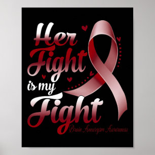 Affiche Le combat est mon combat Cerveau Aneurysme de lutt