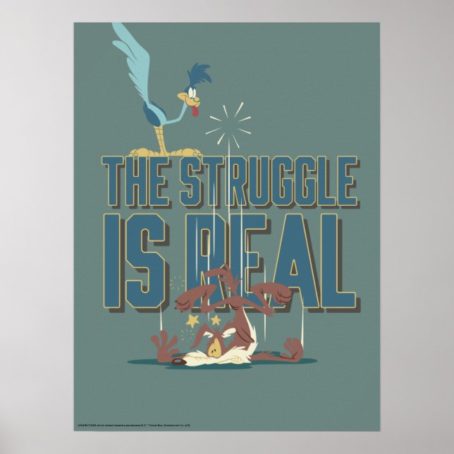 Affiche Le Combat Est Réel ROAD RUNNER™ & Wile E. Coyote (Devant)