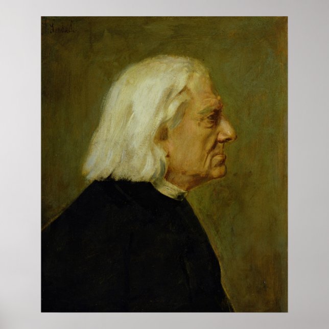 Affiche Le compositeur Franz Liszt, 1884 (Devant)