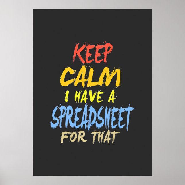 Affiche Le Comptable A Une Feuille De Calcul Pour Cela (Devant)