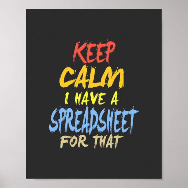 Affiche Le Comptable A Une Feuille De Calcul Pour Cela (Devant)