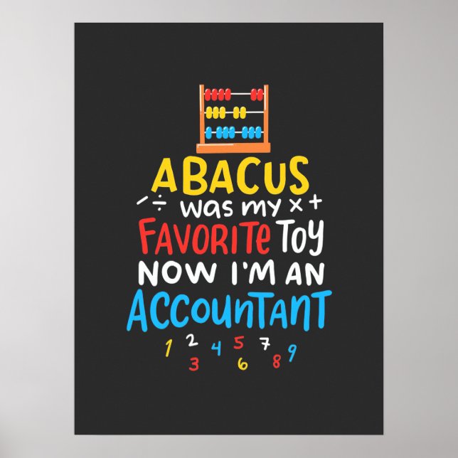 Affiche Le Comptable Abacus Était Mon Jouet Préféré (Devant)