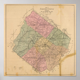 Affiche Le comté d'Augusta, la Virginie 2