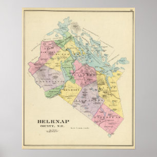 Affiche Le comté de Belknap, NH