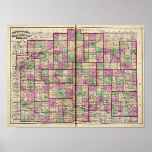 Affiche Le comté de Cass et le comté de Miami