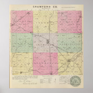Affiche Le comté de Crawford, le Kansas