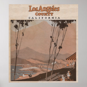 Affiche Le comté de Los Angeles, la Californie