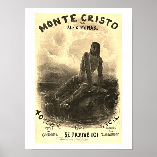 Affiche Le comte de Monte Cristo - vintage (Devant)