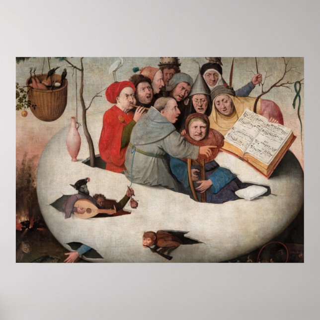 Affiche Le concert dans l'oeuf par Hieronymus Bosch (Devant)