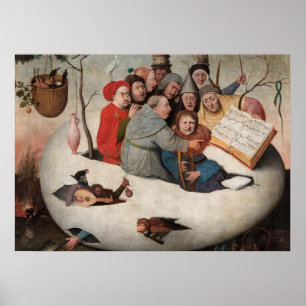 Affiche Le concert dans l'oeuf par Hieronymus Bosch