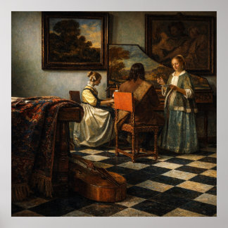 Affiche Le Concert de Johannes Vermeer