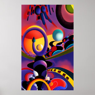 Affiche Le conducteur de nuit Ken Gage Surréalisme