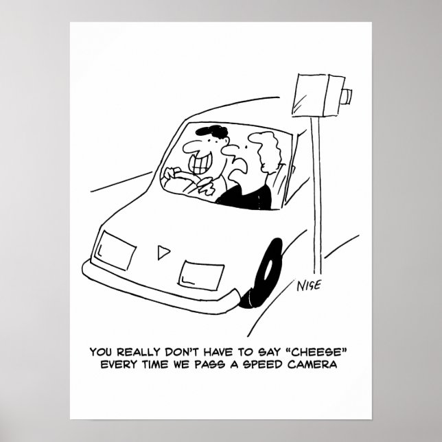 Affiche Le conducteur dit du fromage en passant une caméra (Devant)