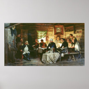 Affiche Le Conseil de la guerre dans Fili en 1812, 1882