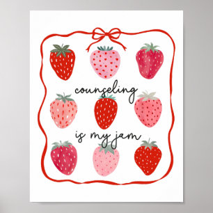 Affiche Le conseil est ma confiture Conseillère fraise San