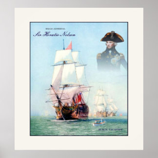 Affiche Le contre-amiral Sir Horatio Nelson ~ Art Vintage