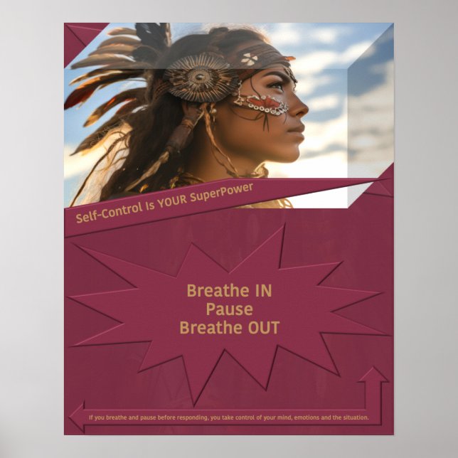 Affiche Le contrôle de soi est votre superpuissance (Devant)