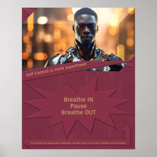 Affiche Le contrôle de soi est votre superpuissance
