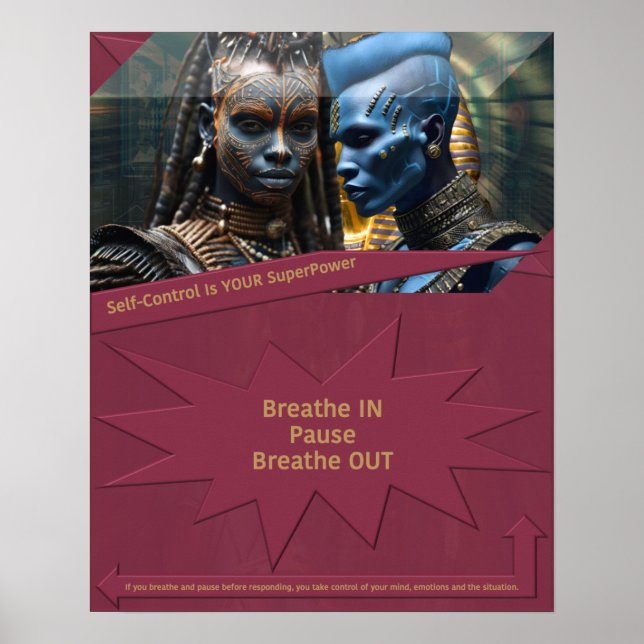 Affiche Le contrôle de soi est votre superpuissance (Devant)