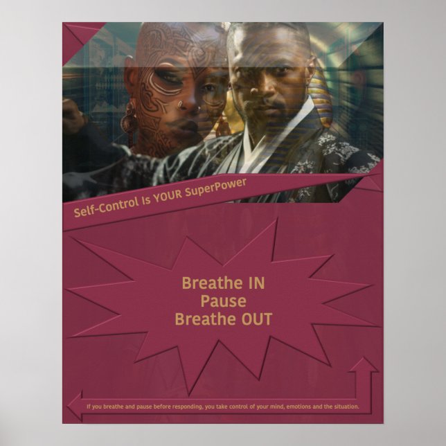 Affiche Le contrôle de soi est votre superpuissance (Devant)
