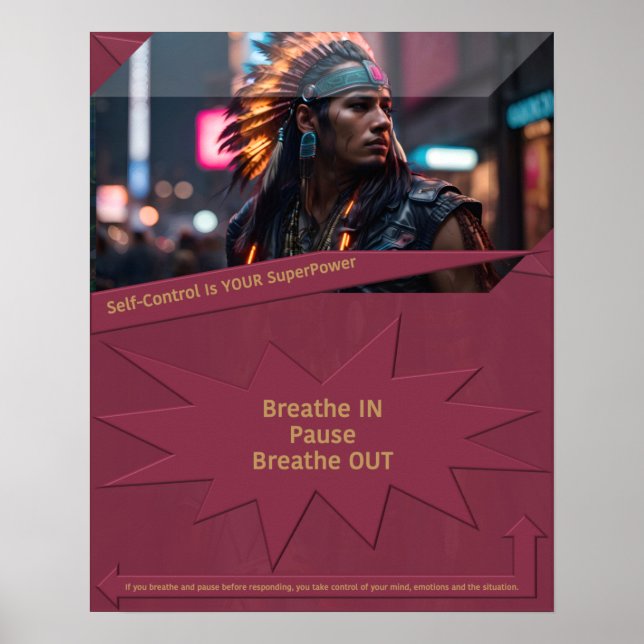 Affiche Le contrôle de soi est votre superpuissance (Devant)