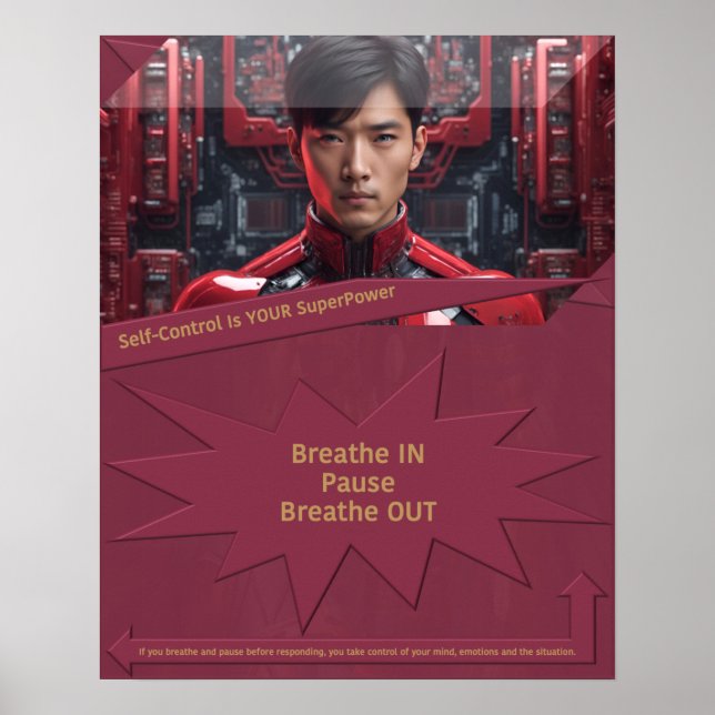 Affiche Le contrôle de soi est votre superpuissance (Devant)