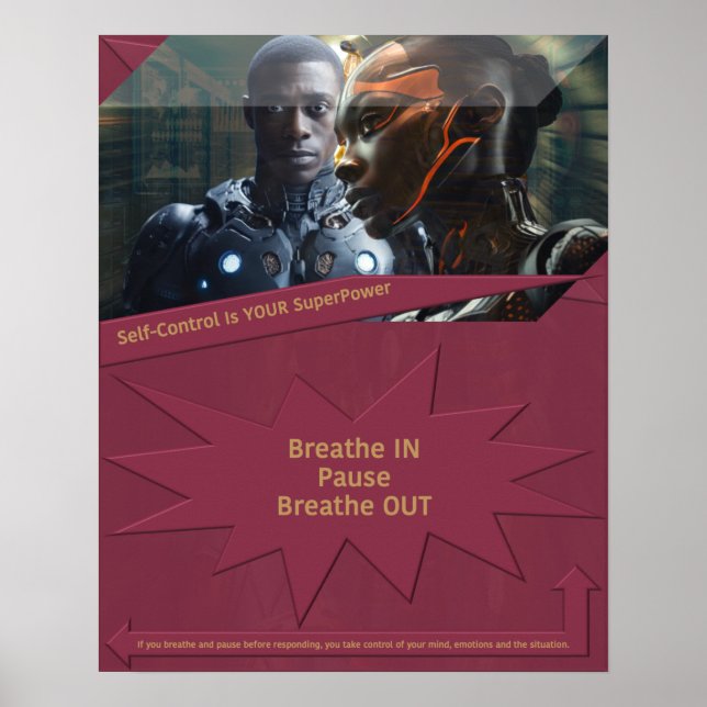 Affiche Le contrôle de soi est votre superpuissance (Devant)
