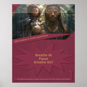 Affiche Le contrôle de soi est votre superpuissance