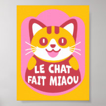 Le Conversation Fait Miaou Cute French Orange Tabb