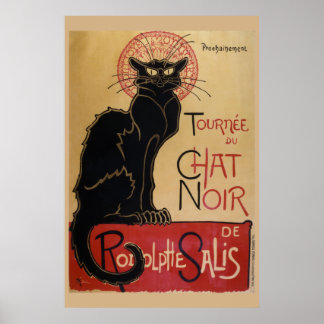 Affiche Le Conversation Noir - Le chat noir