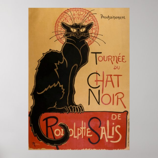Affiche Le conversation Noir - Steinlen