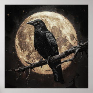 Affiche le corbeau et la lune
