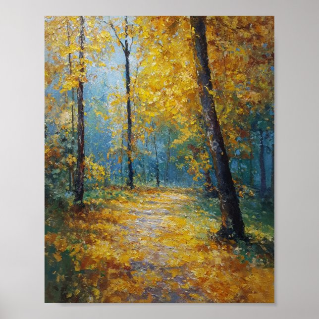Affiche Le Corridor Doré : Un Chemin Ensoleillé (Devant)