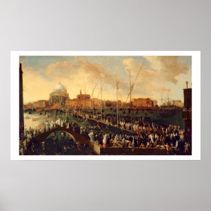 Affiche Le cortège de Redentore (huile sur la toile)