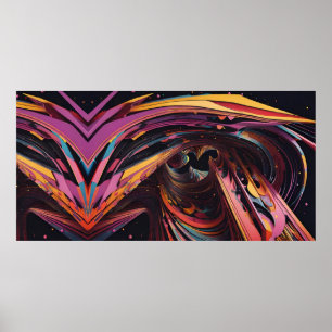 Affiche Le Cosmos Plié Seulement Deux Fois - Ken Gage Art