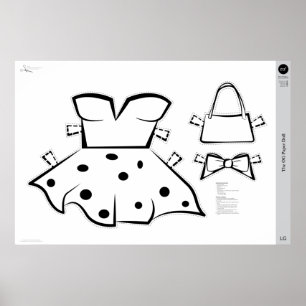 Affiche Le costume de poupée en papier OG : GRAND