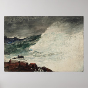 Affiche Le cou de la goutte d'eau de Homer, briser la vagu