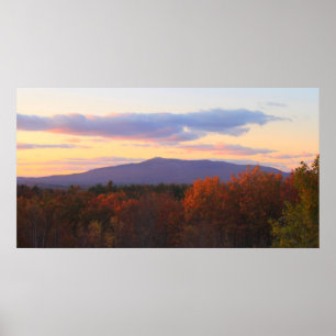 Affiche Le coucher du soleil de la fin de l'automne du Mon