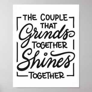 Affiche Le couple qui s'entraîne ensemble brille ensemble