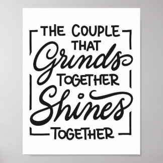 Affiche Le couple qui s'entraîne ensemble brille ensemble