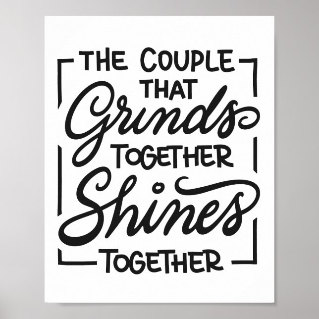 Affiche Le couple qui s'entraîne ensemble brille ensemble (Devant)