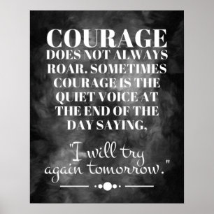 Affiche Le courage ne rugit pas toujours