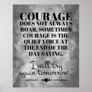 Affiche Le courage ne rugit pas toujours
